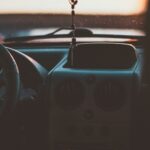 black vehicle interior