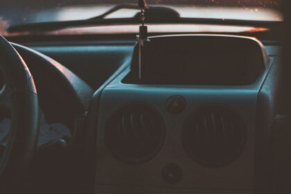 black vehicle interior